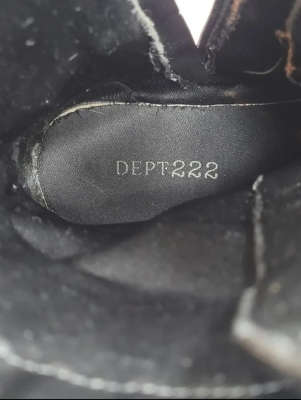 DEPT222 Black Lace-Up Mid-Calf Combat Boots Side-Zip Women's Size 8.5